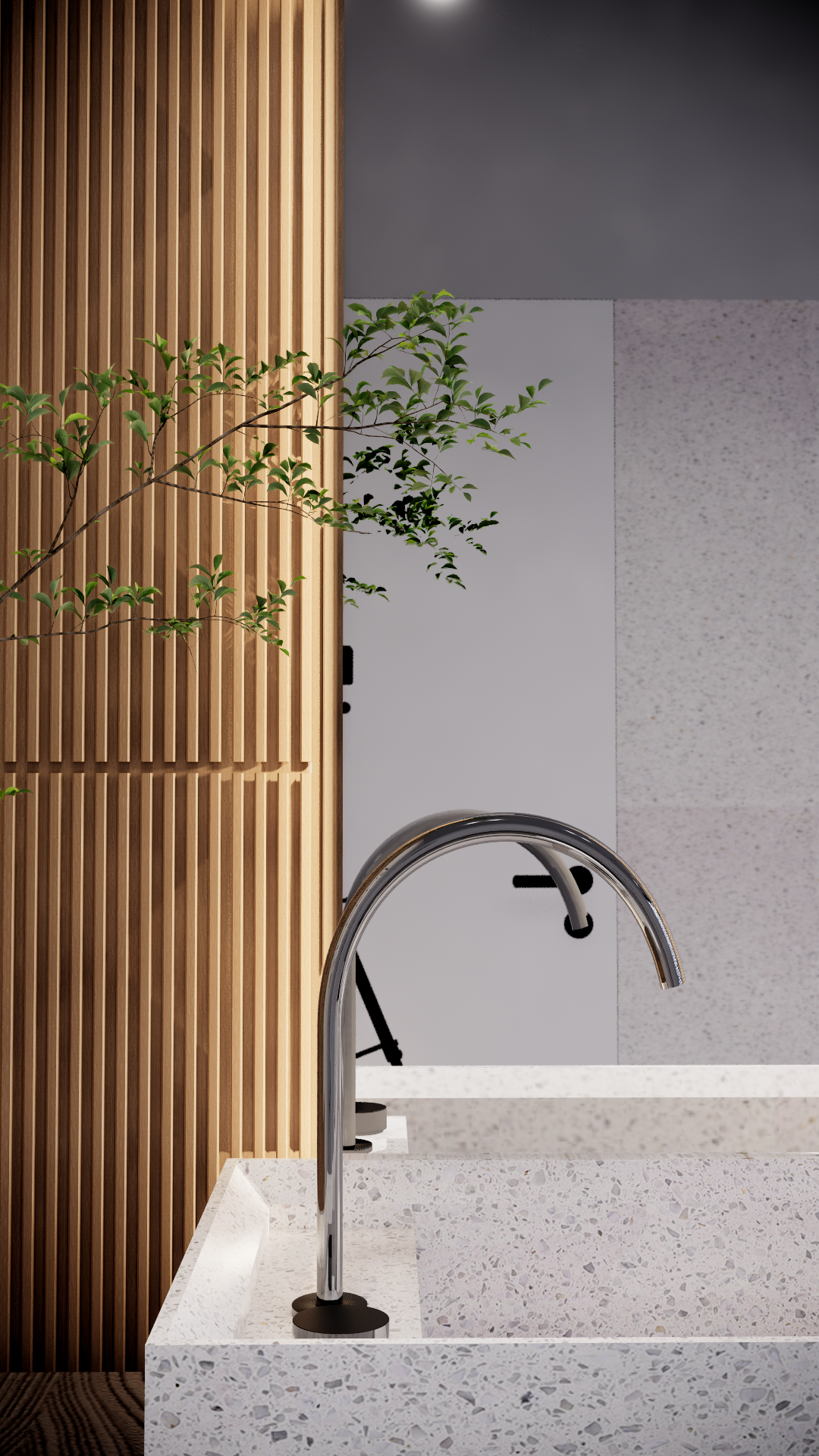 BATHROOM WITH AGGLOTECH BIANCO CARRARA