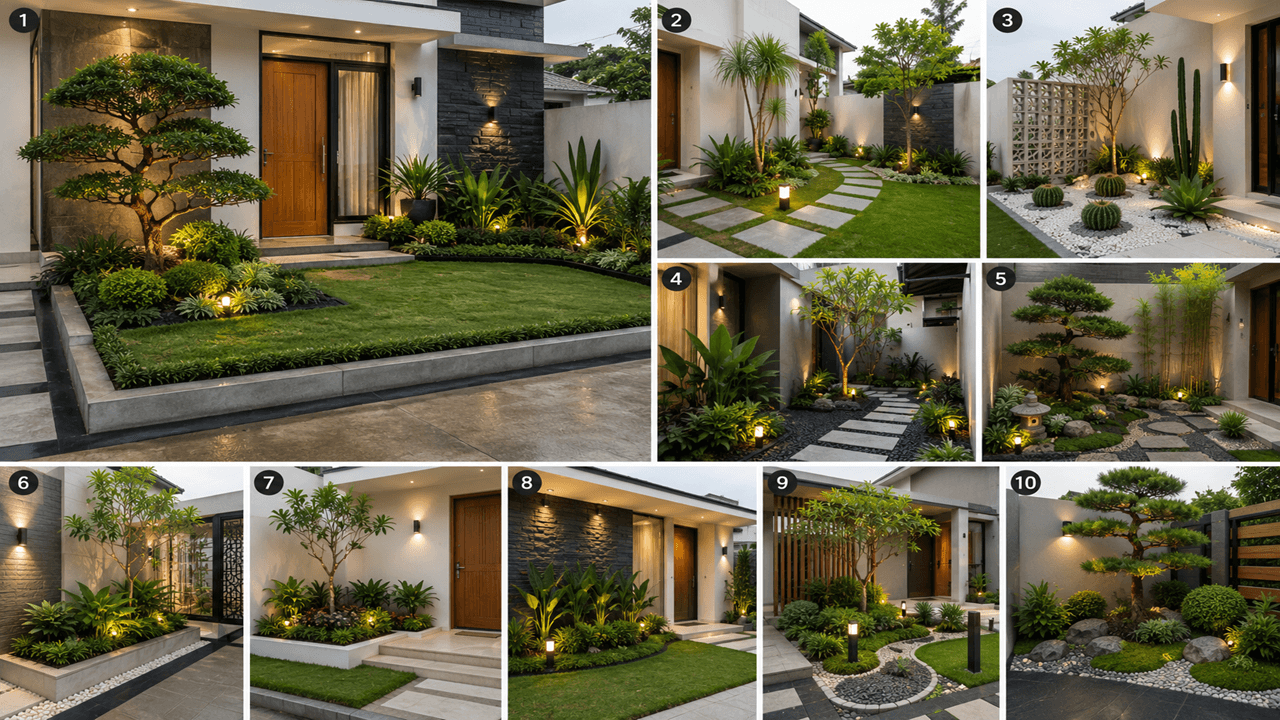 10 Inspirasi Desain Taman Depan Rumah Terbaru yang Cantik, Minimalis dan Bikin Rumah Lebih Sejuk